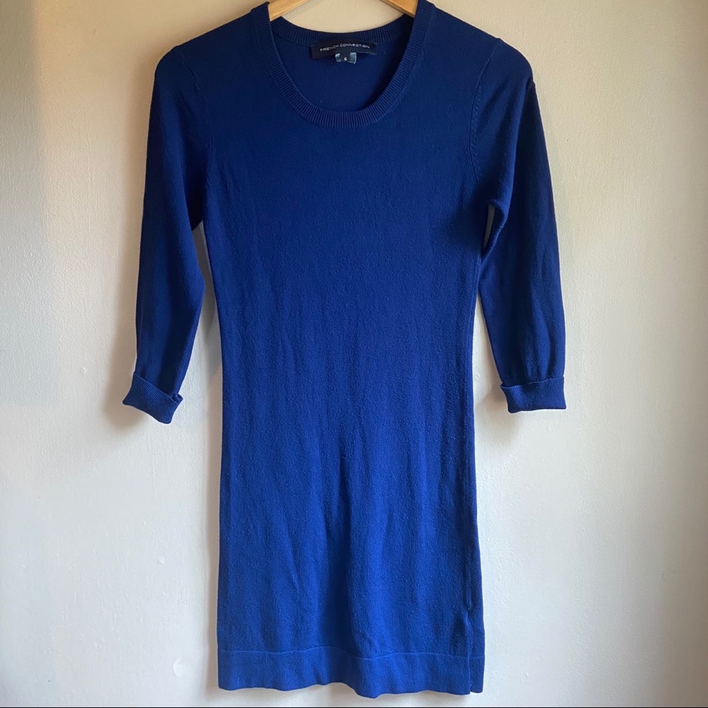 FRENCH CONNECTION Bodycon Navy Dress Size 6
